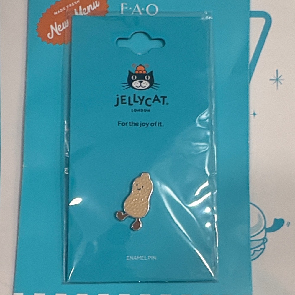 Genuine Jellycat Peanut Enamel Pin. New. Ships next day.